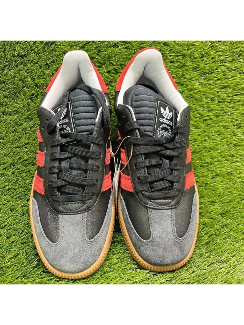 Adidas Samba XLG Mens Size 9 Black Red Gum Athletic Leather Shoes Sneakers